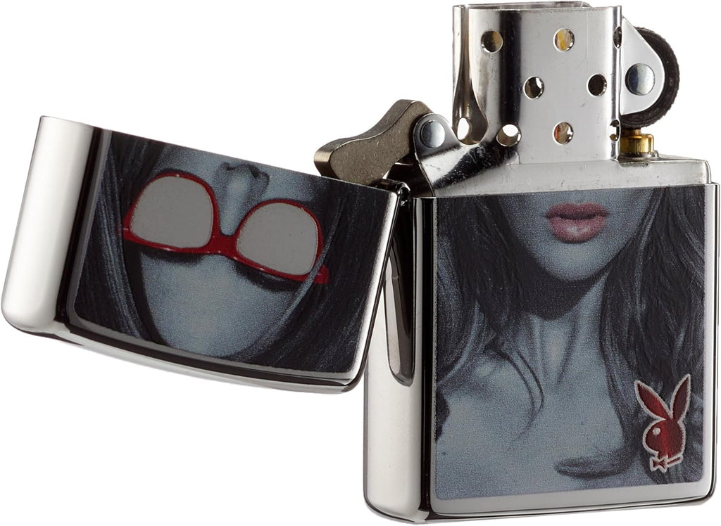 Zippo Playboy Bunny with Petrol Lighter – Brass, Stainless Steel 1 x 6 x 6 cm